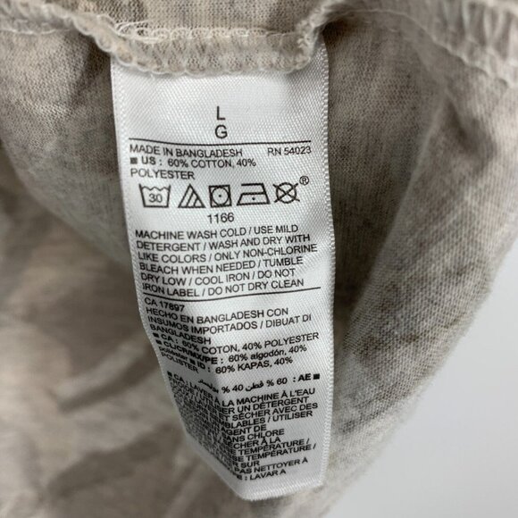 Old Navy Shirt Unisex Size Large Vintage Desert Camo Long Sleeve Gray Brown NWT - Picture 10 of 10